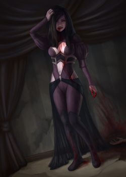 Messy Eater - Vampire Illustration